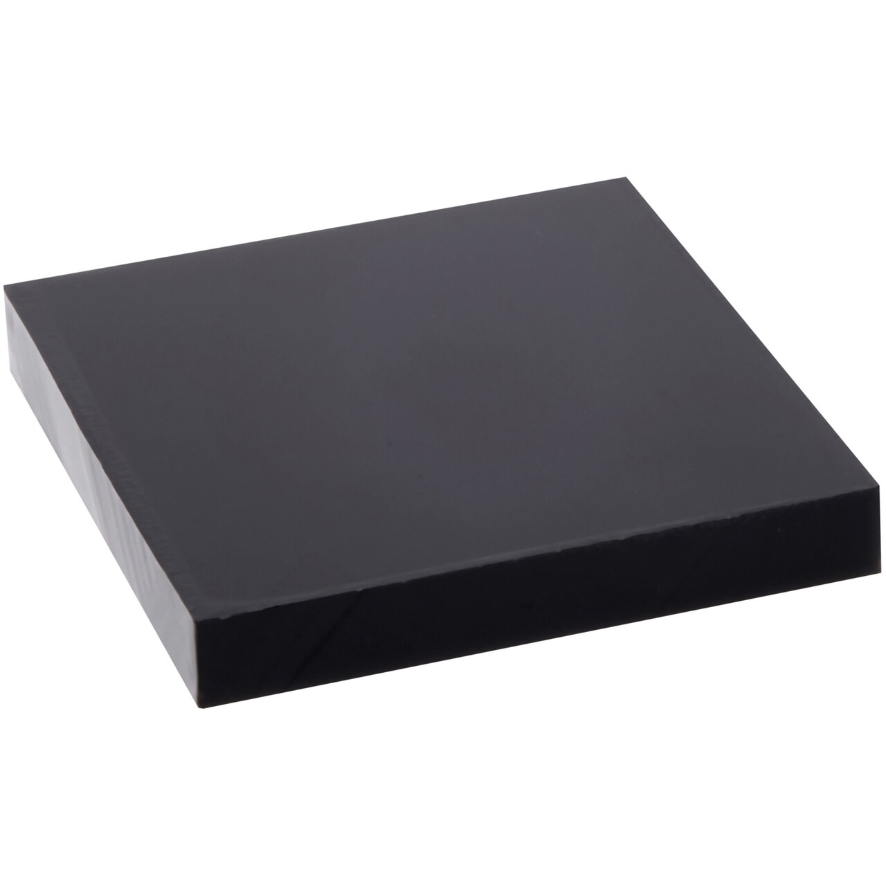 Plymor Black Acrylic Square Standard-Edge Display Base, 1.5" W x 1.5" D x 0.25" H